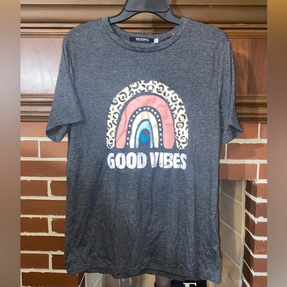 Kids Good Vibes Grey T-Shirt